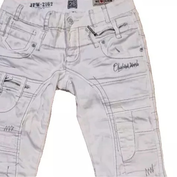 JAPRAG by Okishana Samoki white denim jeans size 26 NWOT - Picture 2 of 8